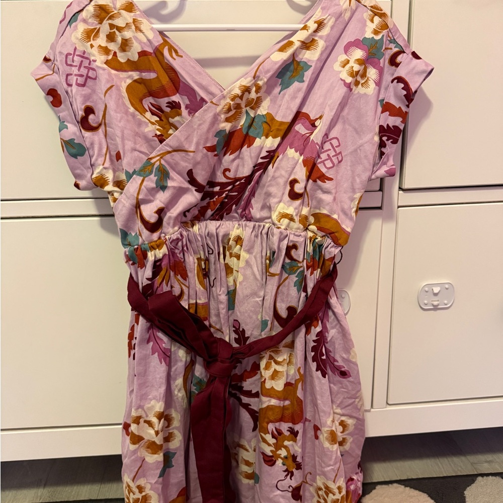 Floral Wrap Dress with Belt